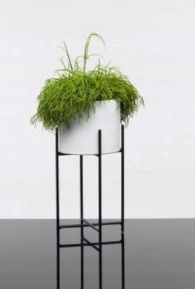  Öko-Blumentopf - Keramik 15 cm x 15 x 32 cm Durchmesser 15 cm Keramik weiß