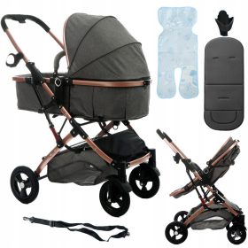  Koetsi multifunktionaler 3-in-1-Kinderwagen, grau