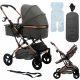  Koetsi multifunktionaler 3-in-1-Kinderwagen, grau