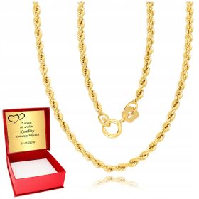  585er Goldkette mit gedrehtem Muster aus 14-karätigem Gold