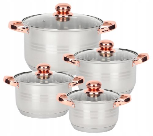 Kochset Rossner Topfset, INDUKTION, Stahl, 8-tlg.