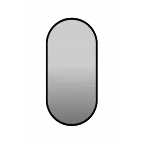  Ovaler Spiegel schwarz 45/110 + LED