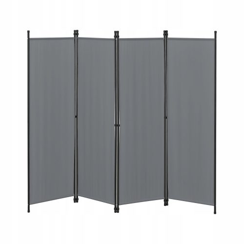 Paravent 4-teiliger Raumschirm. 200x171 cm Dunkelgrau