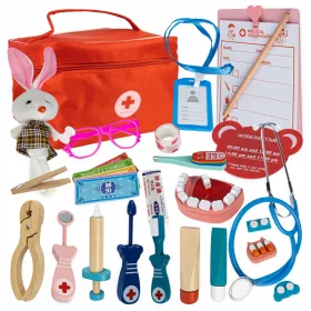  Aig Holz-Arzt- und Hasen-Set