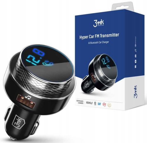  3MK HyperCar Charger FM-Sender mit USB-Ladegerät