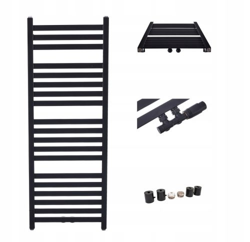Wasserbadheizkörper 510 W 530 x 1150 mm schwarz