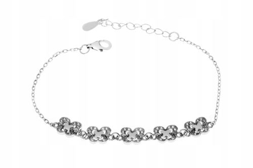 SILBERARMBAND, RHODINIERT MIT ZIRKONIA! ! !