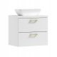 LUNA 50 Badezimmerschrank mit GOLD-Arbeitsplatte und Waschbecken