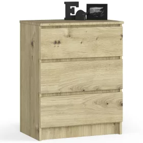  Akord K60 3SZ Kommode 60 x 40 x 77 cm, matte Artisan-Eiche