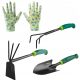  GARTENSET, SCHAUFEL, KRALLEN, PÖHLER, HANDSCHUHE