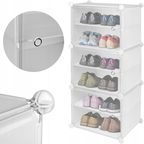  Gockowiak Schuhschrank 44 x 94,5 x 32 cm weiß