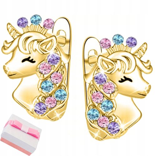  EINHORN-OHRRINGE AUS SILBER 925 FÜR EIN MÄDCHEN