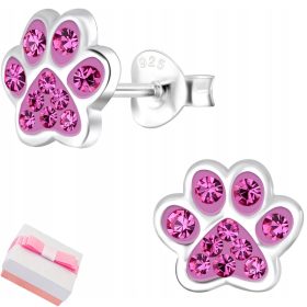  SILBERNE ROSA STÄBLICHE OHRRINGE