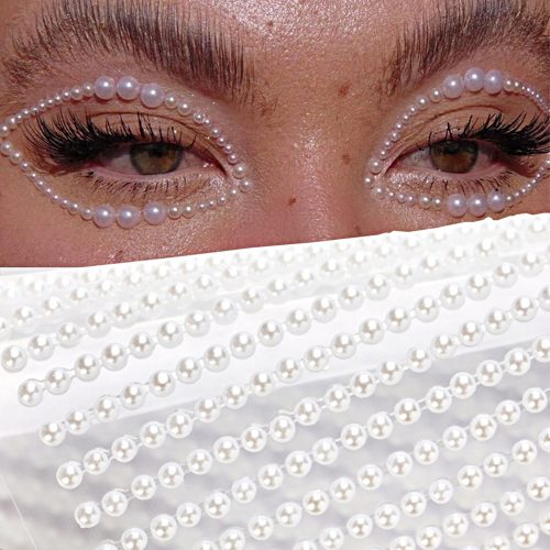  SELBSTKLEBENDE PERLEN-GESICHTSAUFKLEBER-SET 750 Stück 3 mm