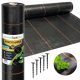 Agrartextil - Mulch-Agrogewebe (Anti-Unkraut) Linar MeshNets schwarz 80 x 10000 cm 90 g/m² + PINS PINS FÜR AGROTCANISCHE MAULWURFNETZE 50 Stk