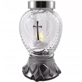    Solarkerze aus Glas, Photovoltaik-Herz, starkes Licht, Herzlaterne