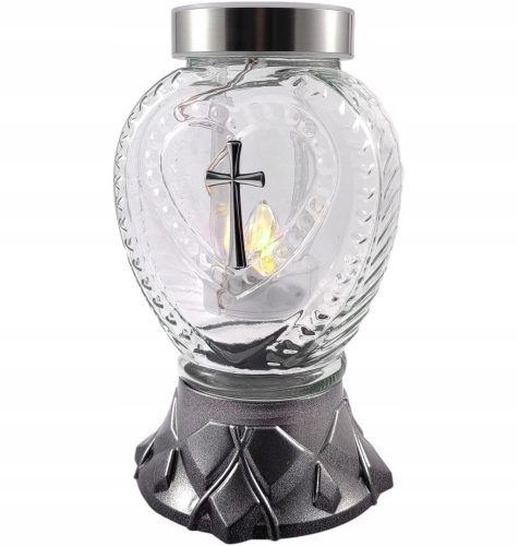  Solarkerze aus Glas, Photovoltaik-Herz, starkes Licht, Herzlaterne