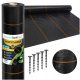  AGRO-STOFF 1,1x50m 90g SCHWARZES AGRO-VLIESSTOFF UV 3% ANTIWEED + PINS
