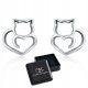  K19 silberne Katzenherz-Ohrstecker für Mädchen von SilverBeads