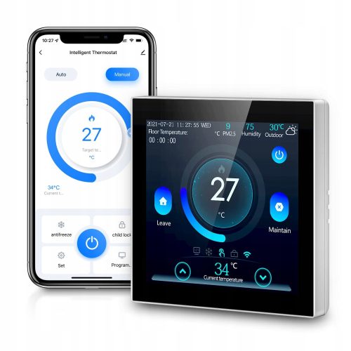 WiFi-Thermostat TUYA Warmwasserbereitung/Boilerfarbe