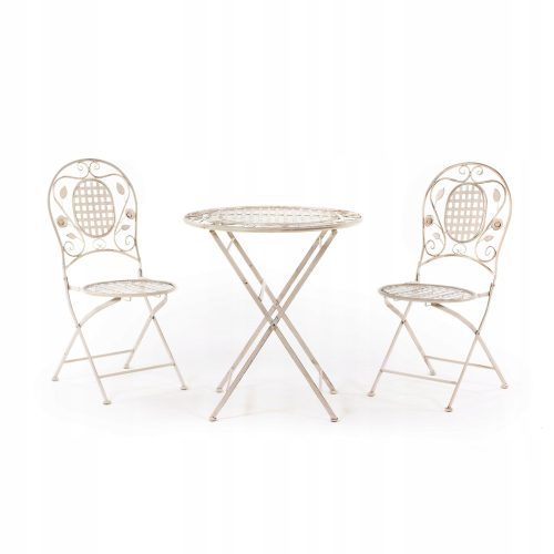 Ein Satz Garten- und Terrassenmöbel MEVEN Gartenmöbel-Set aus Metall, 3-teilig.