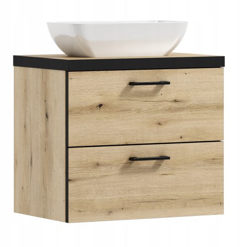 LUNA 50 Badezimmerschrank mit Arbeitsplatte und LARA-Waschbecken