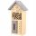  Hotel Insektenhaus aus Holz 13x8x26 cm grau