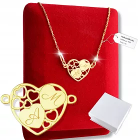  Goldherz-Halskette für Damen mit Gravur als Geschenk