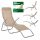 Sonnenliegen und Garten und Terrasse DOMAREX ISWING Liegestuhl, Metall, Beige und Braun