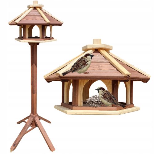  GROSSER VOGELHÄUSER AUS HOLZ AUF EINEM STÄNDER