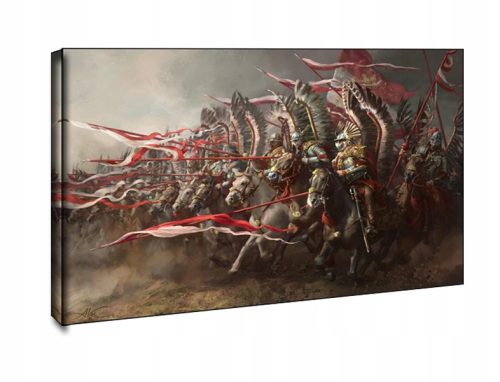 Bilder an der Wand Angriff der Husaren - Gemälde auf Leinwand 100x70 cm