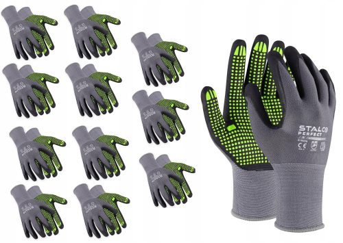 Stalco NITRILE FLEX DOTS Handschuhe Größe 9 - L 1 Paar