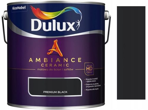  Dulux Keramik-Wandfarbe 2,5 l Premium Schwarz matt