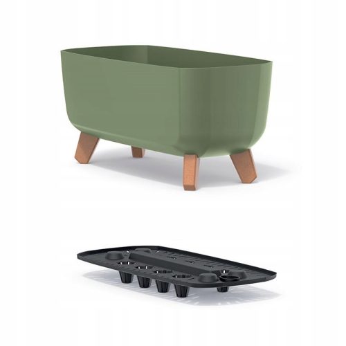  Prosperplast Blumentopf 58 cm x 24 x 23,5 cm Kunststoff in Grüntönen