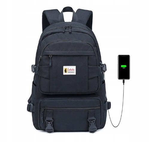 Schulrucksack mit mehreren Fächern_) K&M Schwarz, Blautöne 35 l