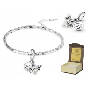  Silbernes Armband 19–22 cm + Fluganhänger BC27