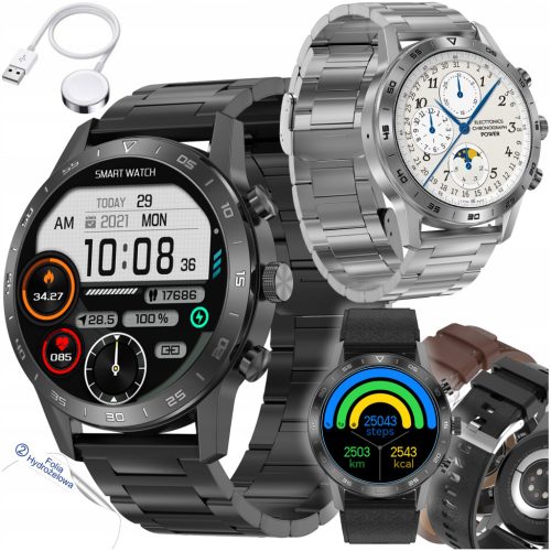  Herrenuhr SMARTWATCH mit sprechender EKG-Funktion, Blutdruck, wasserdicht, PL