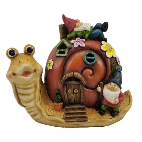  Schneckenfigur für den Garten, Solarlampe, große Dekoration