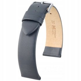  Graues Lederarmband 22 mm HIRSCH Toronto