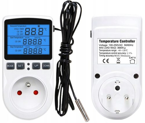 THERMOSTAT-TEMPERATURREGLER – STECKDOSE
