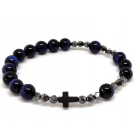  Steinarmband TIGERAUGE ROSENKRANZ k0347