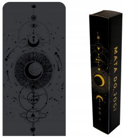    SCHÖNE PREMIUM-MATTE FÜR ÜBUNGSYOGA, PU-GUMMI, MONDMUSTER, ANTI-RUTSCH