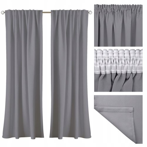 Fertige Vorhänge Domarex Verdunkelungsvorhang grau 135x250 cm