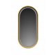  Ovaler Spiegel Gold 50/115 sandgestrahlt + LED