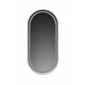  Ovaler Spiegel weiß 60/95 sandgestrahlt + LED