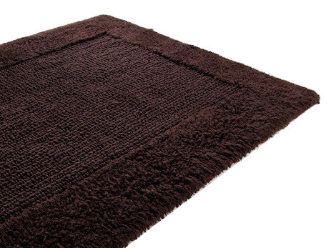 Badezimmerteppiche DICKER BAUMWOLLTEPPICH MOCA DESIGN 50x75 BRAUN