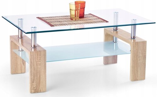 Halmar Diana rechteckiger Couchtisch 100 x 60 x 45 cm, Sonoma-Eiche