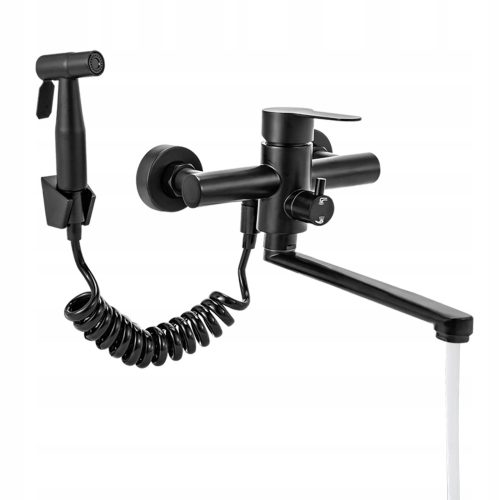 Wand-Küchenarmatur G1/2 360° schwarz