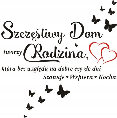  Aufschrift auf dem Wandaufkleber Happy Home 284