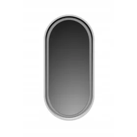  Ovaler Spiegel Silber 60/95 sandgestrahlt + LED